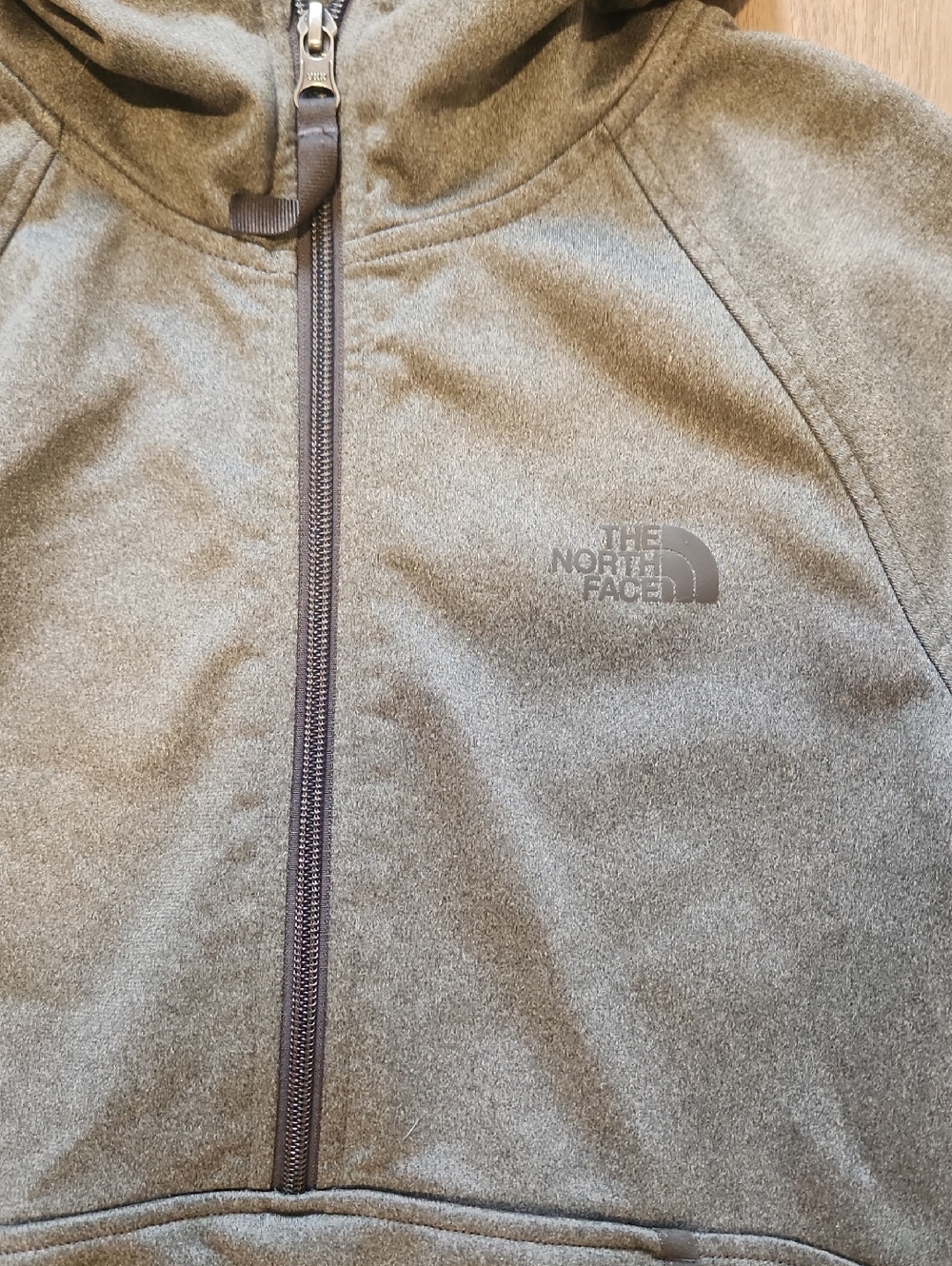 The North Face Kids Olive Green Half-Zip Hoodie - Picture 2 of 4